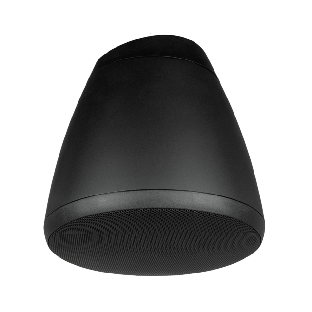 8" Black Hanging Pendant Speaker, Bottom Angle